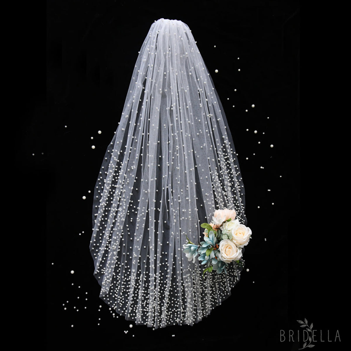 V10-IY1.5 ivory pearl mesh hair comb