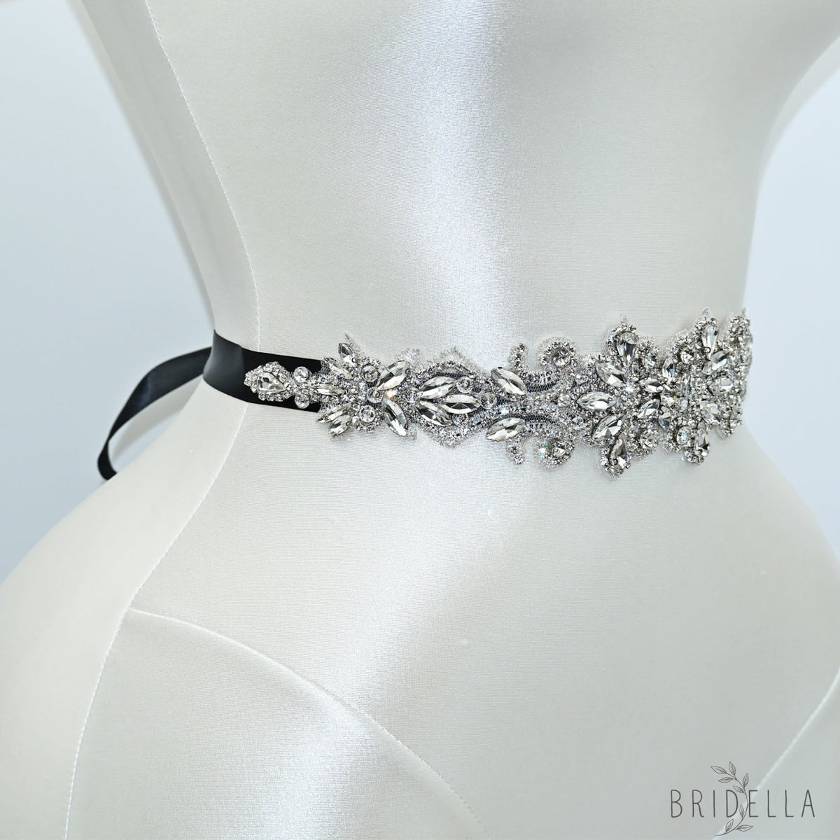 Ivory Rhinestone Belt - Ivory - Belts