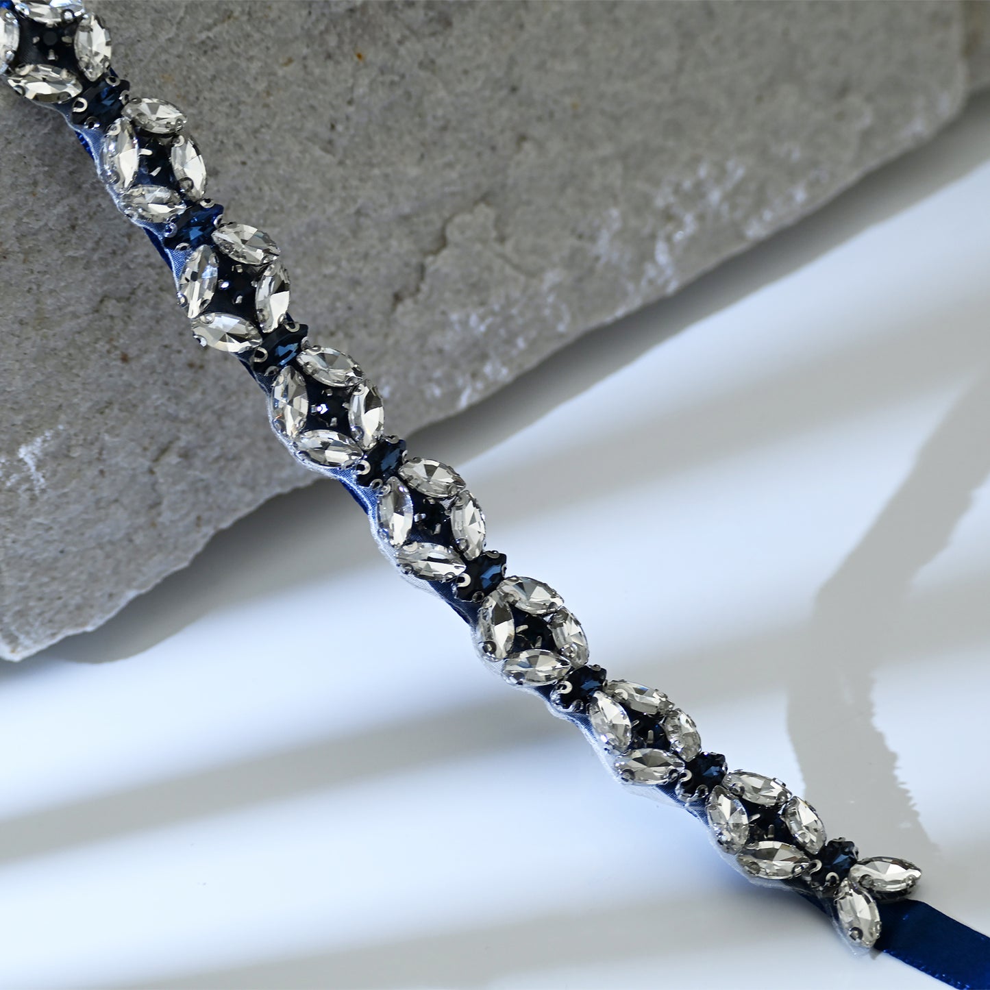 Bridella BS111ML Navy Rhinestone Belt