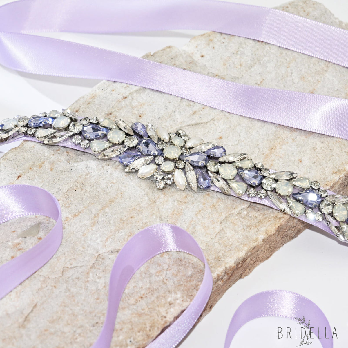 Lavender Rhinestone & Pearl Belt - Blets