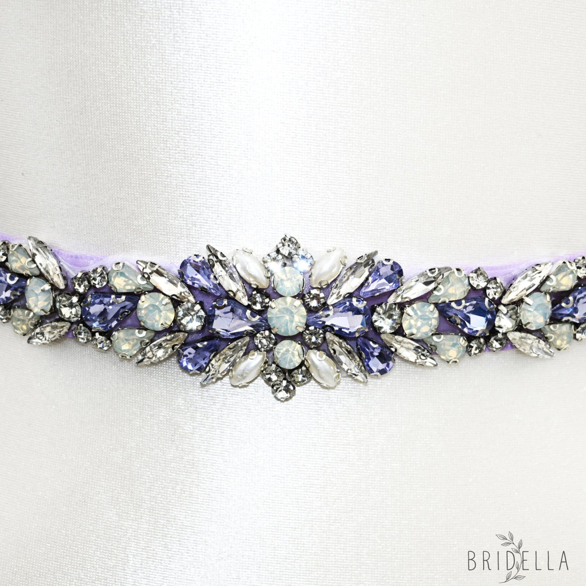 Lavender Rhinestone & Pearl Belt - Blets