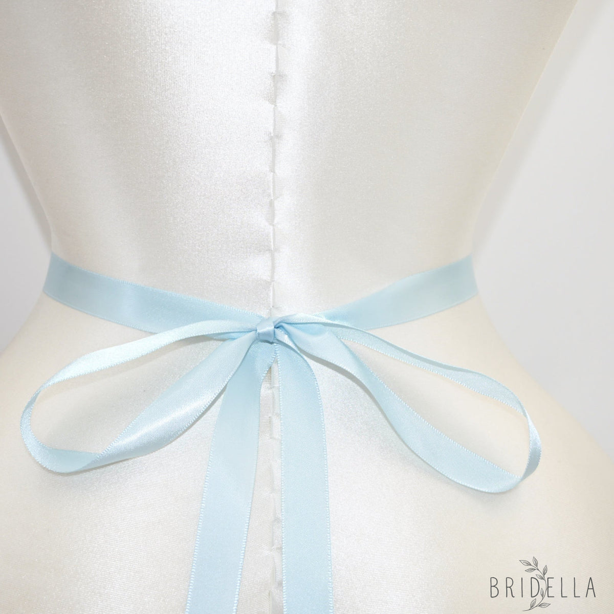 Light Blue Rhinestone Pearl Bridal Sash Wedding Dress Belt – Bridella BS121 - light blue - Blets