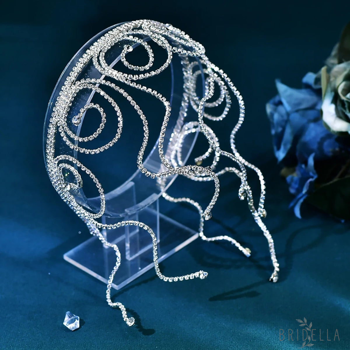 BHP620-S silver rhinestone headwear