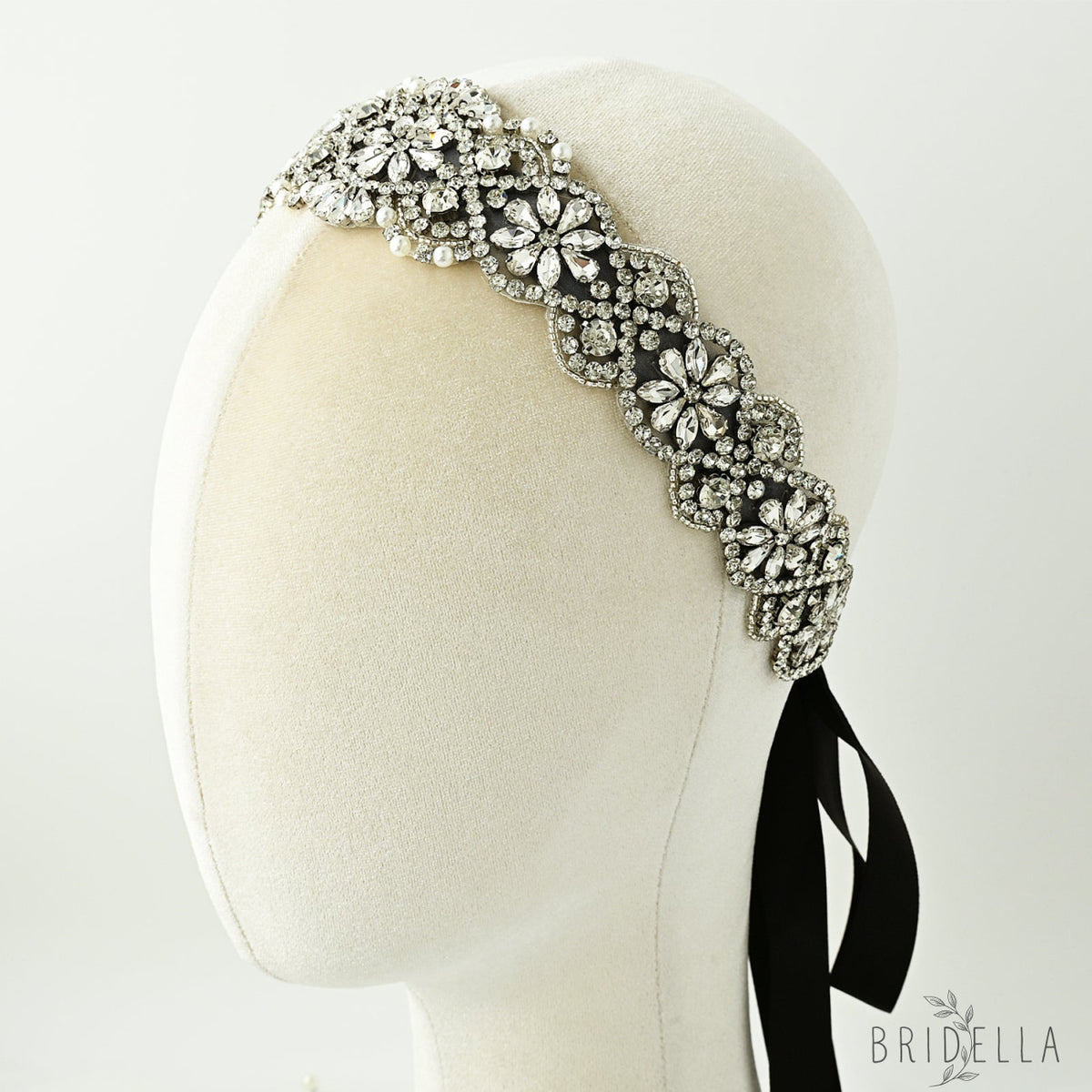 Navy Blue Rhinestone Bridal Sash Wedding Dress Belt – Bridella BS106ML - Navy - Belts