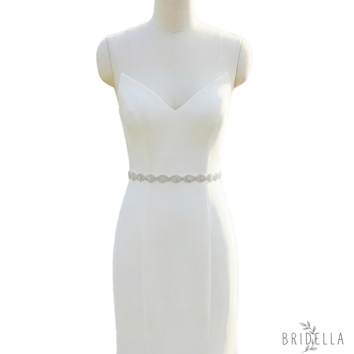 Navy Blue Wedding Rhinestone Bridal Belt - Bridella BS302 - Navy - Belts