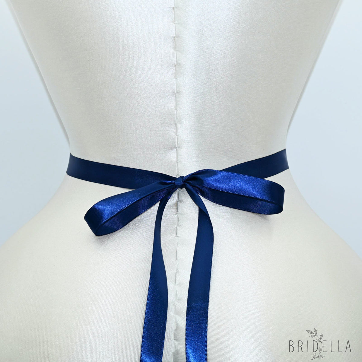 Navy Rhinestone Bridal Belt Wedding Sash - Navy Blue Ribbon - Belts