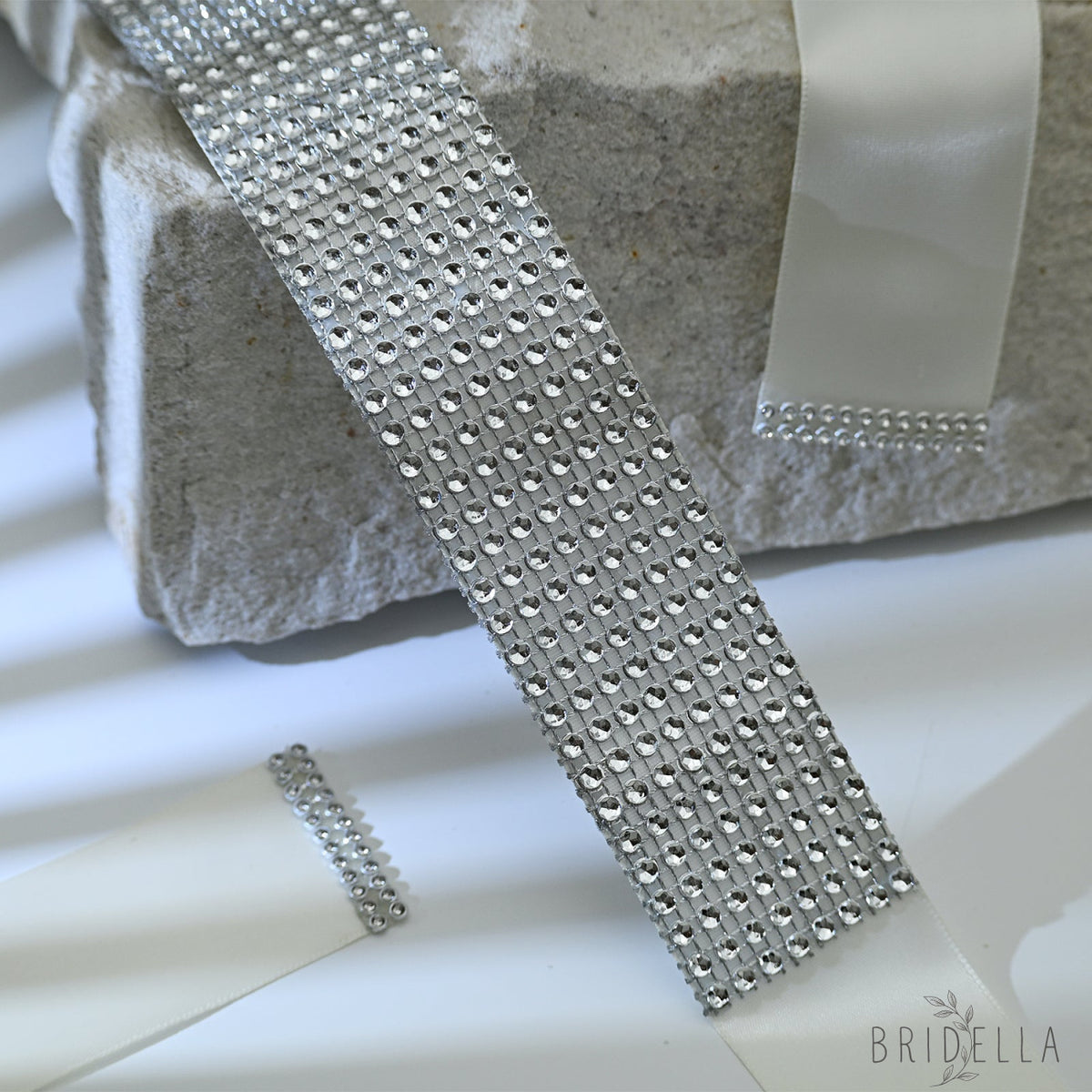 Off White Crystal Belt - Sliver - Belts