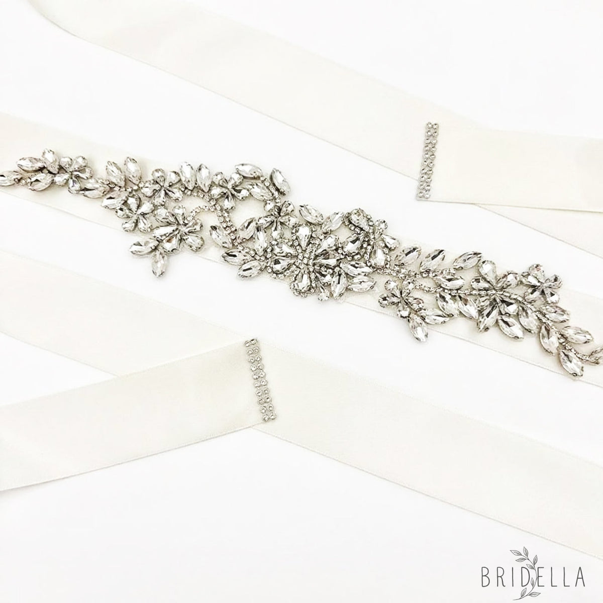 Off white Rhinestone Belt - Bridella BS283 - Off-white - Belts