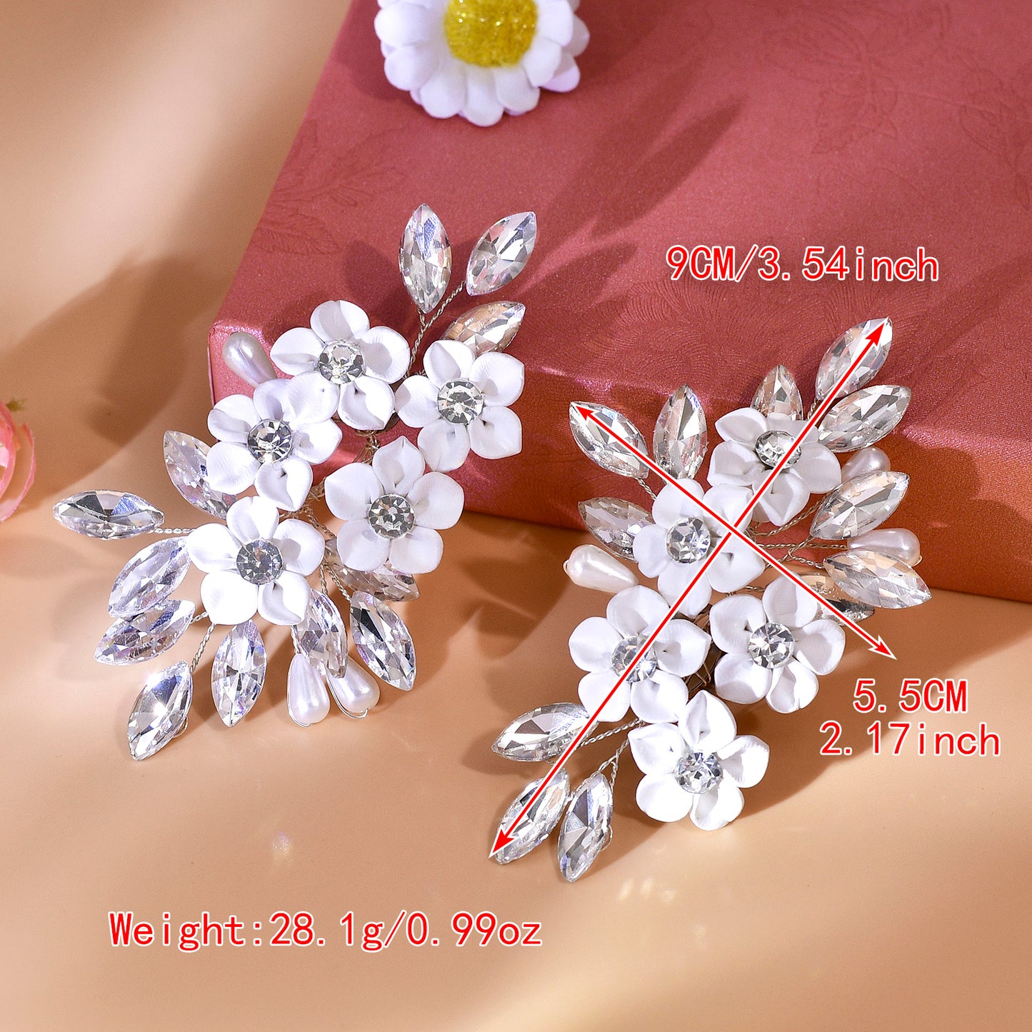 Flower Rhinestone Bridal Shoe Clips Wedding Heel Decoration - Bridella BHX71
