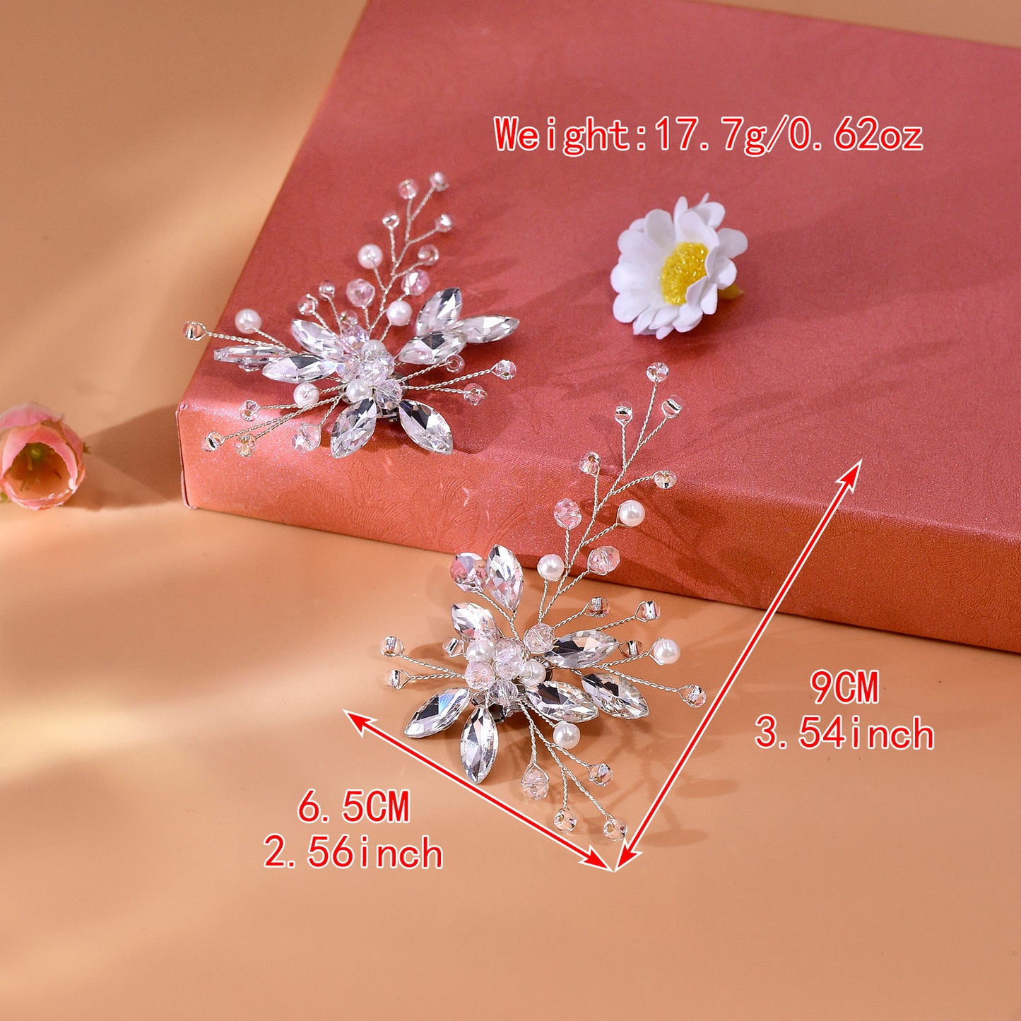 Pearl Rhinestone Bridal Shoe Clips Wedding Heel Decoration - Bridella BHX59