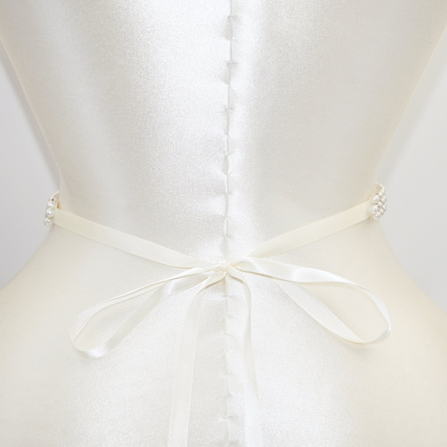 Off White Rhinestone Pearl Bridal Belt – Bridella BS134