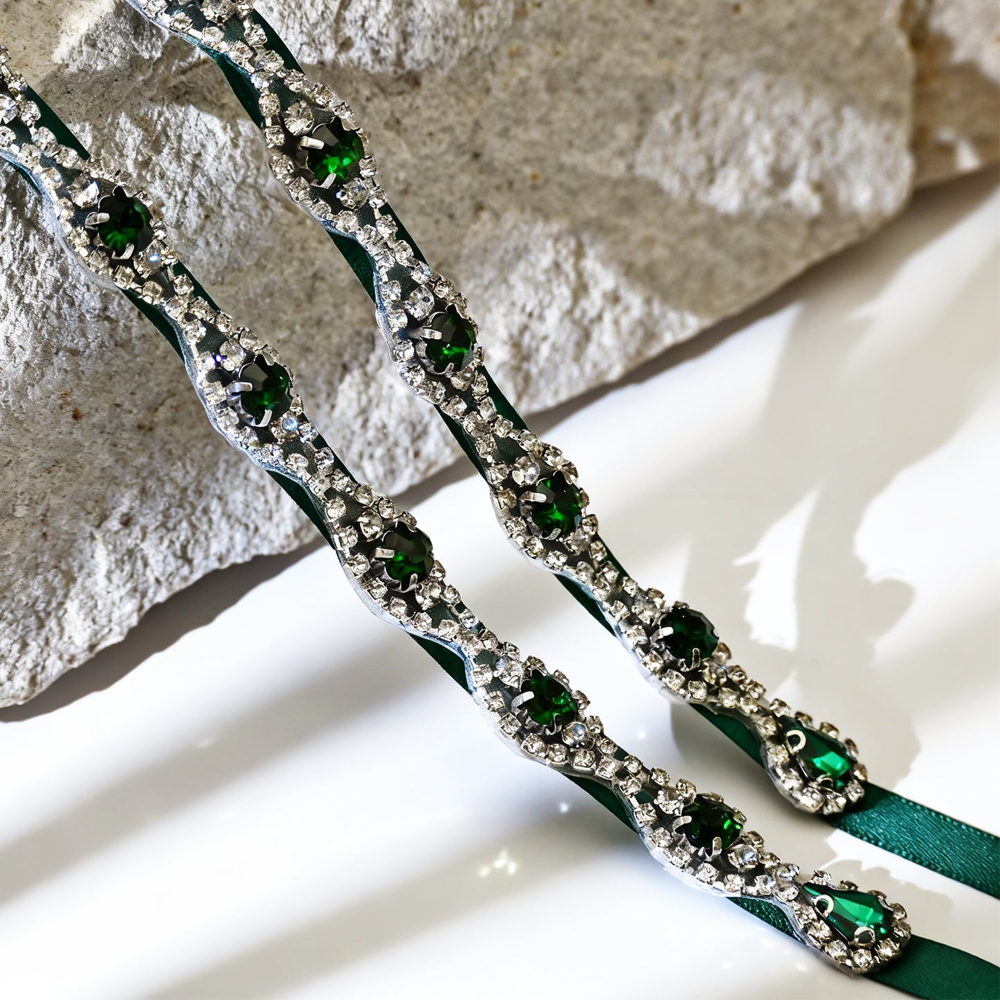 Green Rhinestone Bridal Belt Wedding Sash – Bridella BS30KL