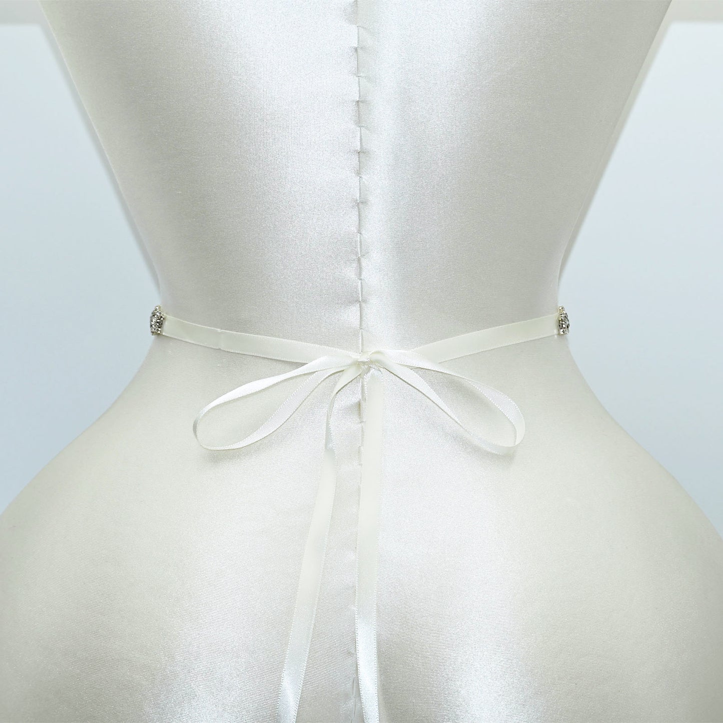 Off White Rhinestone Bridal Belt Wedding Sash – Bridella BS32