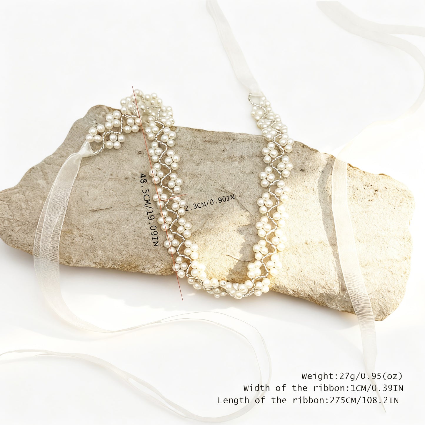 Ivory Pearl Belt - Bridella BS147