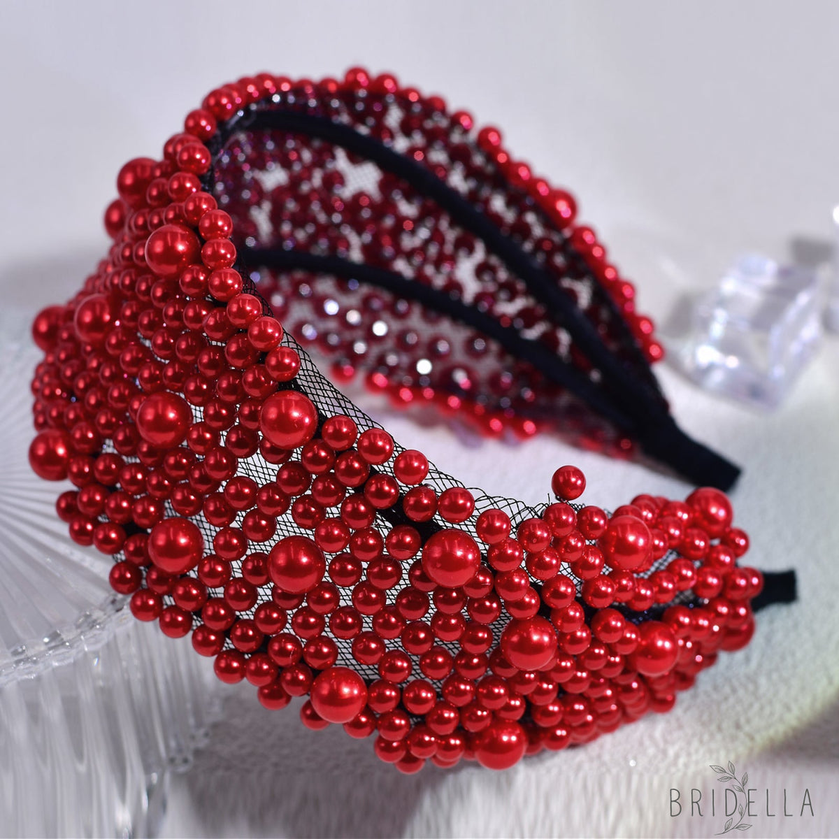Pearl Beaded Padded Headband Fashion Party Hair Accessories - Bridella BYXA153