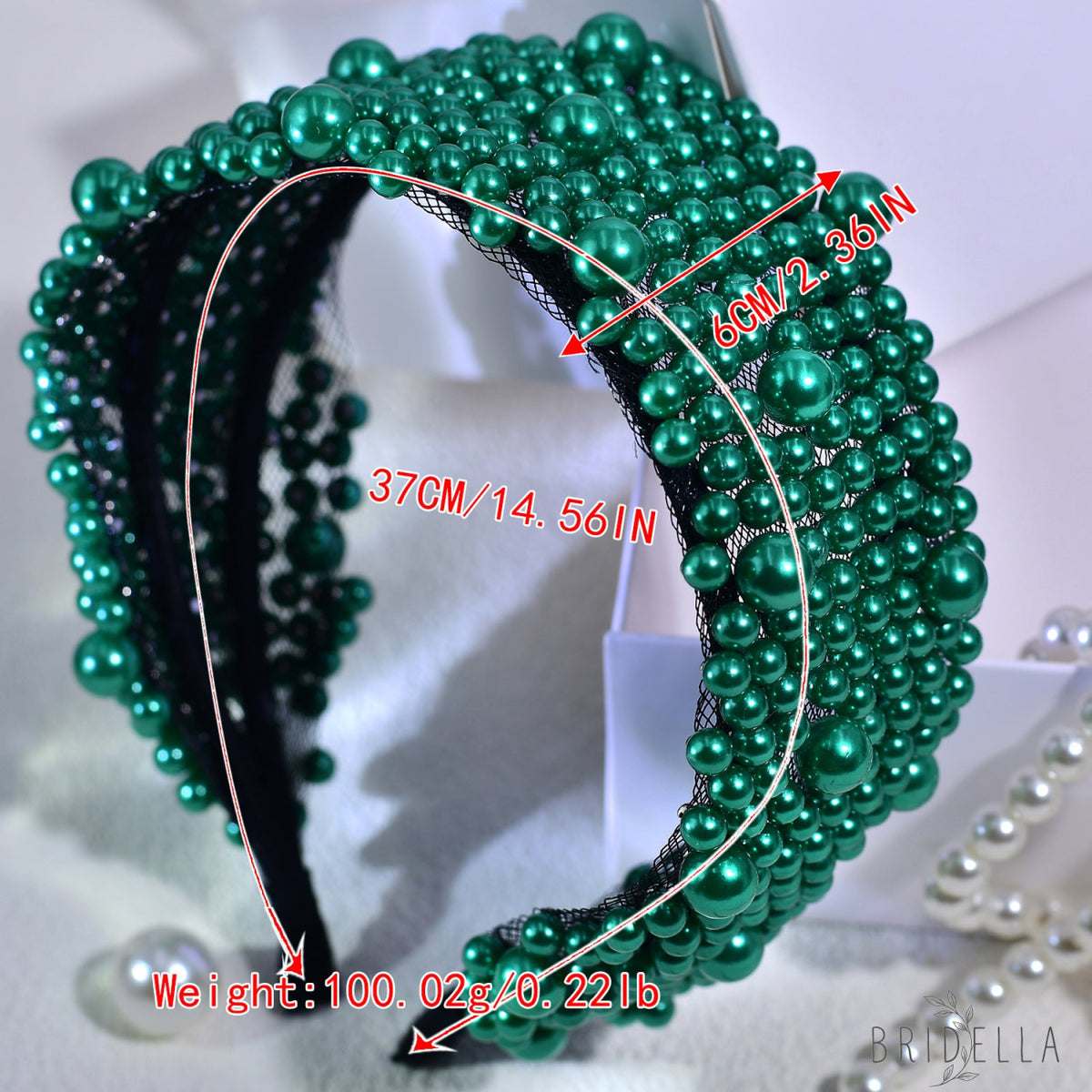 Pearl Beaded Padded Headband Fashion Party Hair Accessories - Bridella BYXA153