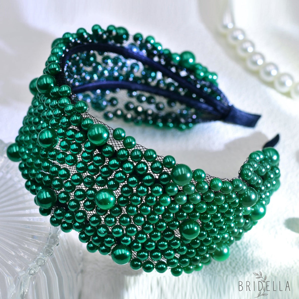 Pearl Beaded Padded Headband Fashion Party Hair Accessories - Bridella BYXA153