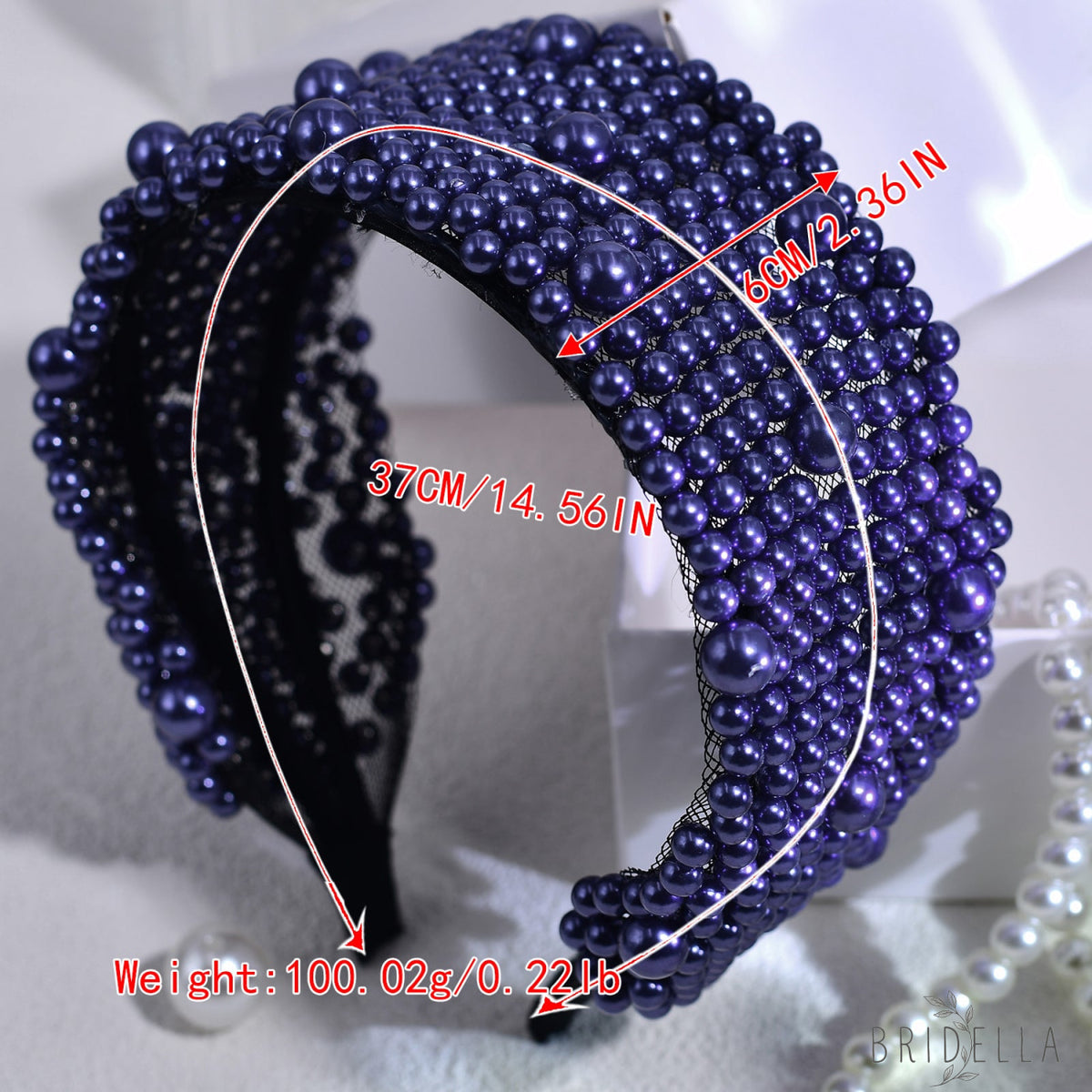 Pearl Beaded Padded Headband Fashion Party Hair Accessories - Bridella BYXA153