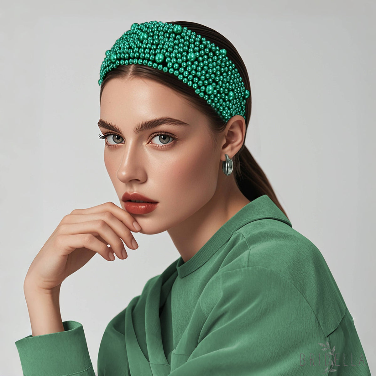 Pearl Beaded Padded Headband Fashion Party Hair Accessories - Bridella BYXA153