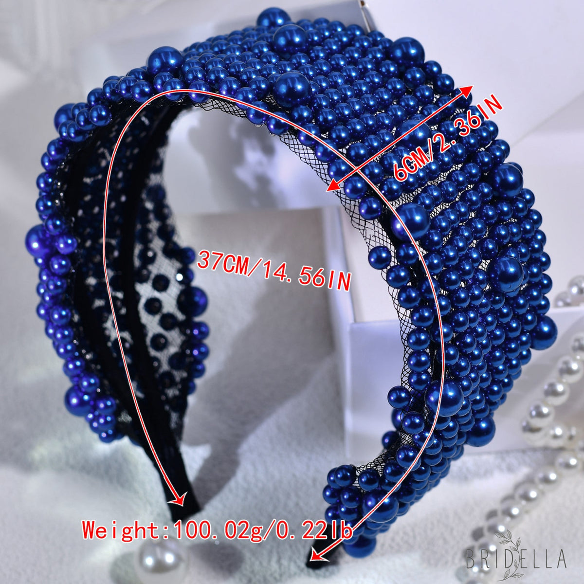 Pearl Beaded Padded Headband Fashion Party Hair Accessories - Bridella BYXA153