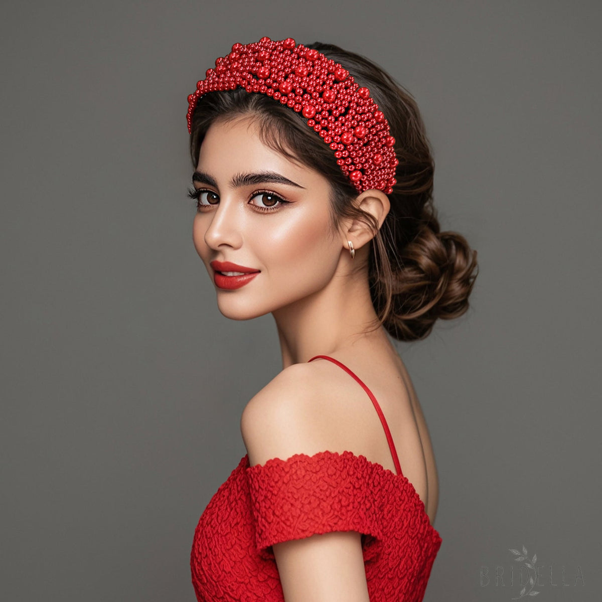 Pearl Beaded Padded Headband Fashion Party Hair Accessories - Bridella BYXA153