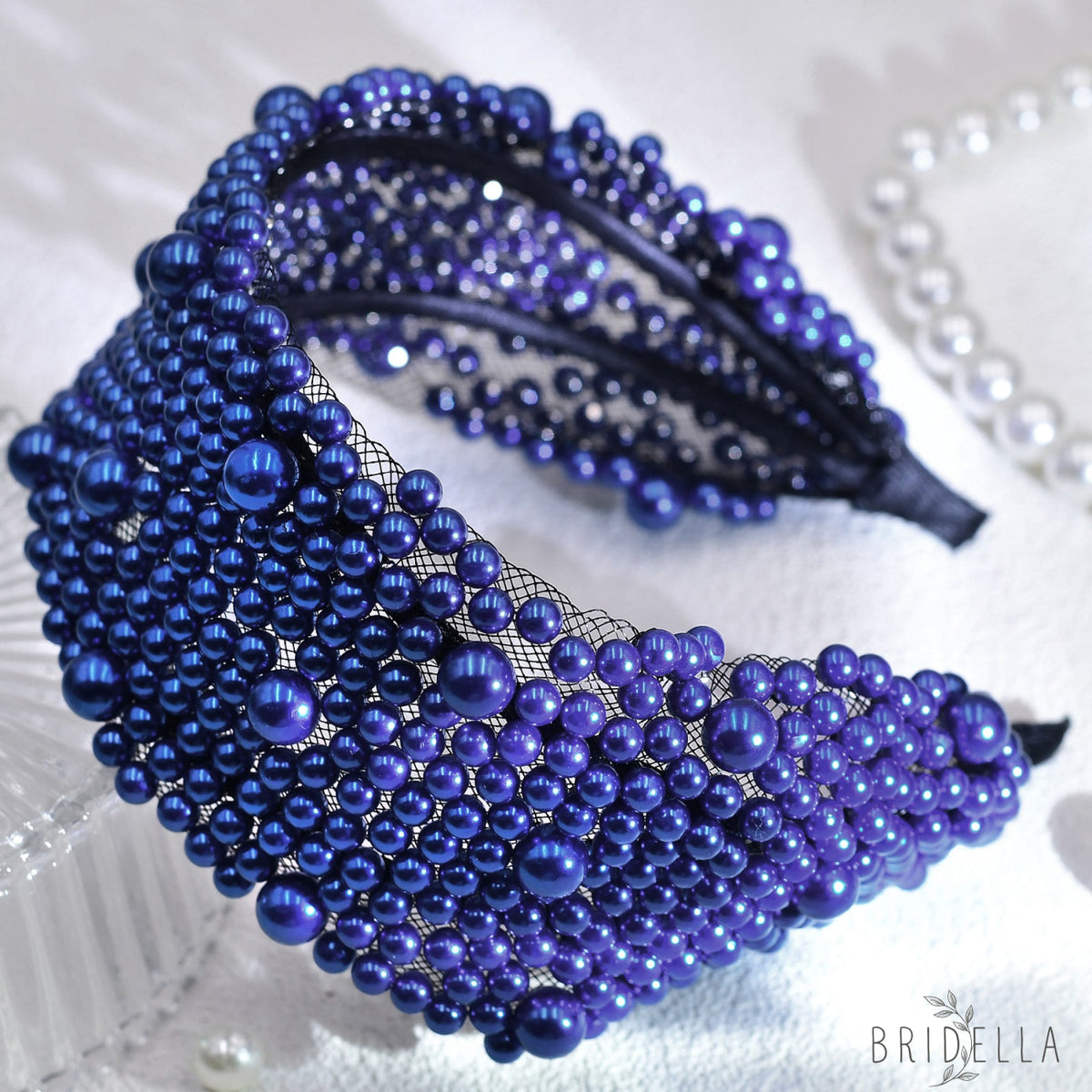 Pearl Beaded Padded Headband Fashion Party Hair Accessories - Bridella BYXA153