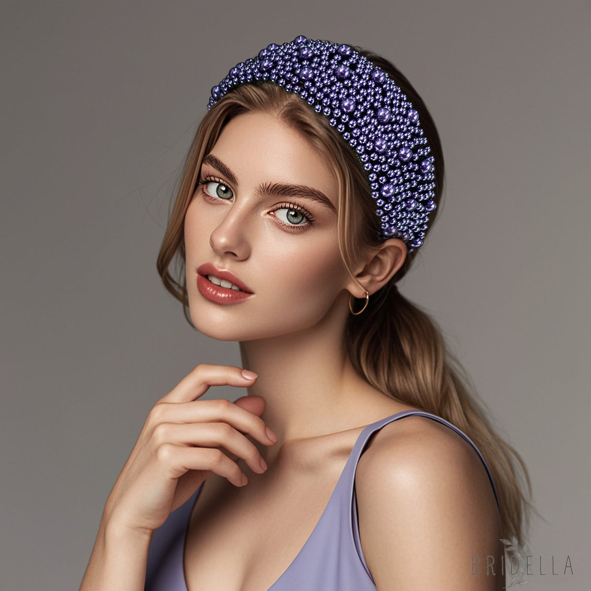 Pearl Beaded Padded Headband Fashion Party Hair Accessories - Bridella BYXA153