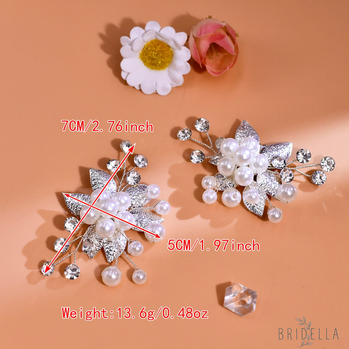 Pearl Bridal Shoe Clips Wedding Heel Decoration - Bridella BHX68 - White