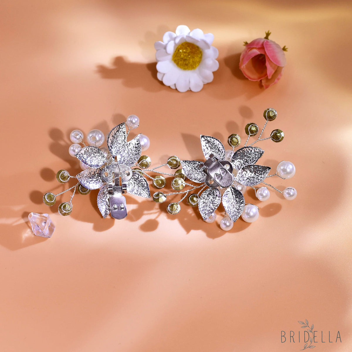 Pearl Bridal Shoe Clips Wedding Heel Decoration - Bridella BHX68 - White
