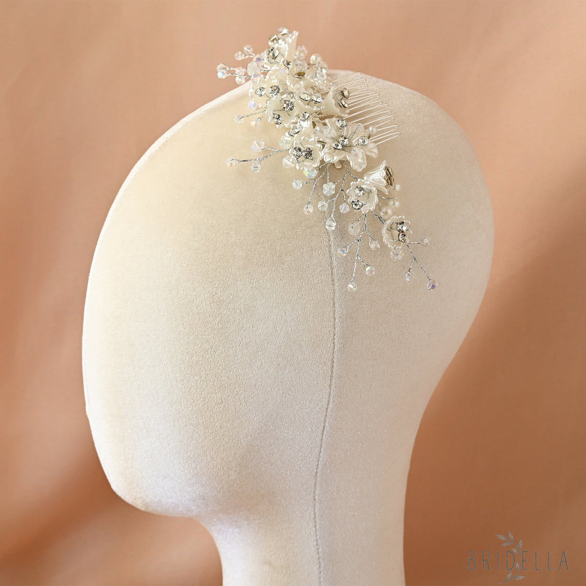 Pearl Flower Three Piece Bride Headpiece Wedding - As picture