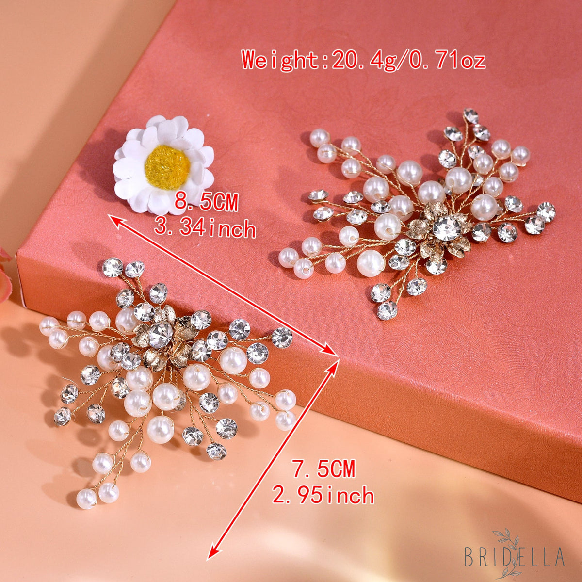 Pearl Gold Bridal Shoe Clips Wedding Heel Decoration - Bridella BHX61 - Gold