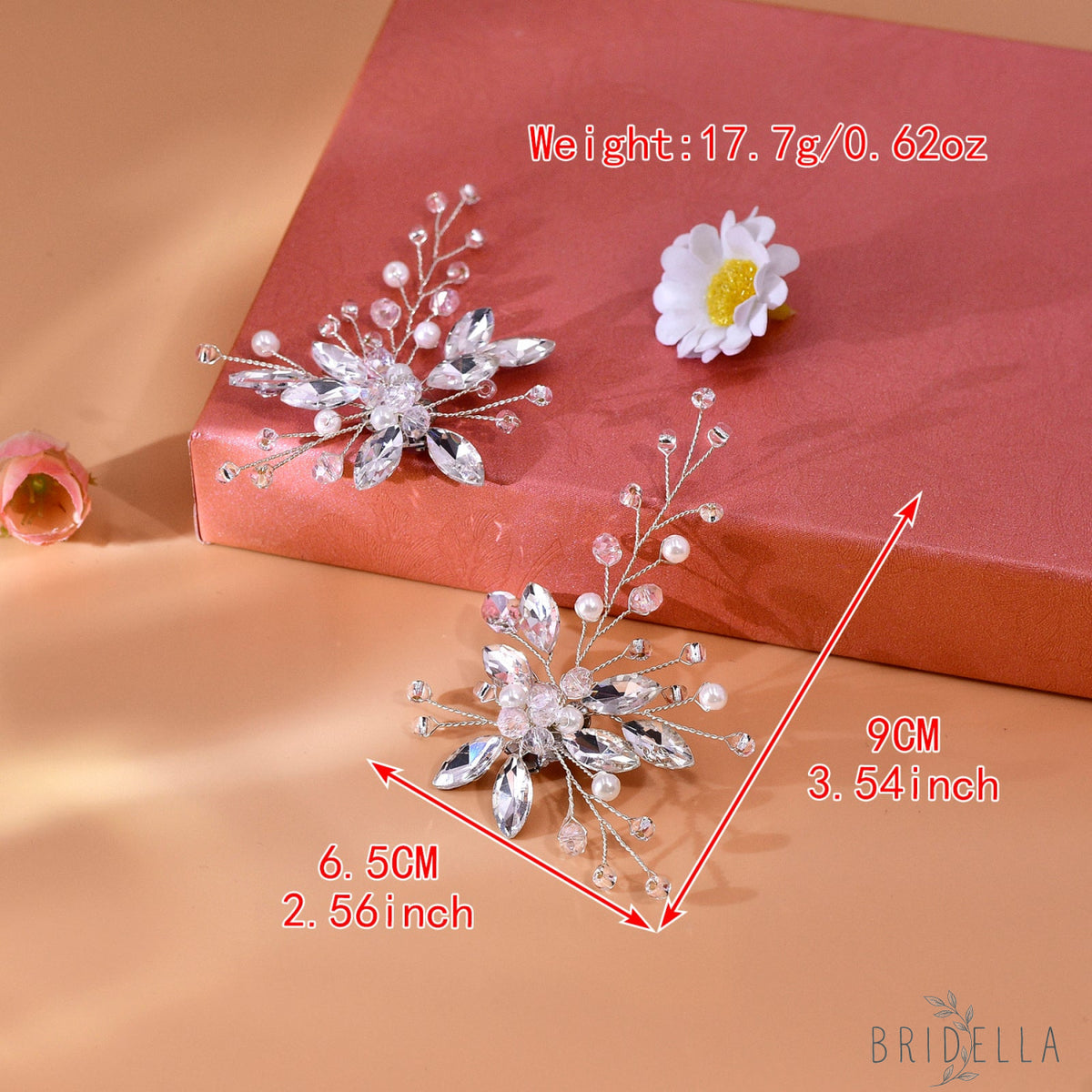 Pearl Rhinestone Bridal Shoe Clips Wedding Heel Decoration - Bridella BHX59 - White