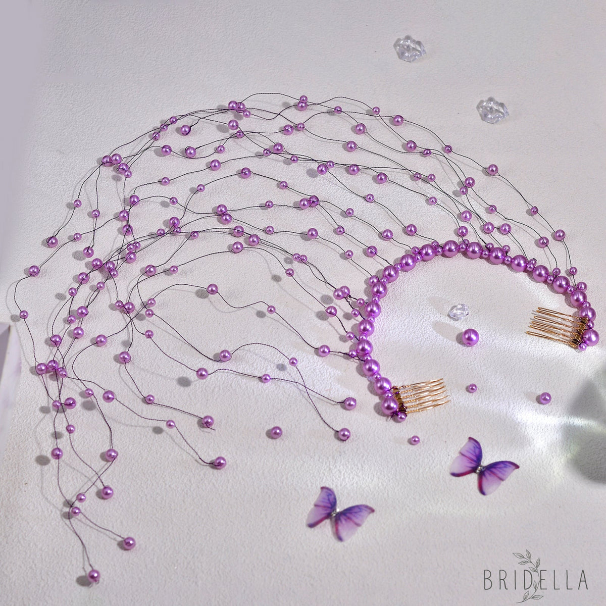 Pearl Tassel Bridal Hair Comb French Wedding Hair Accessories - Bridella BYXA171