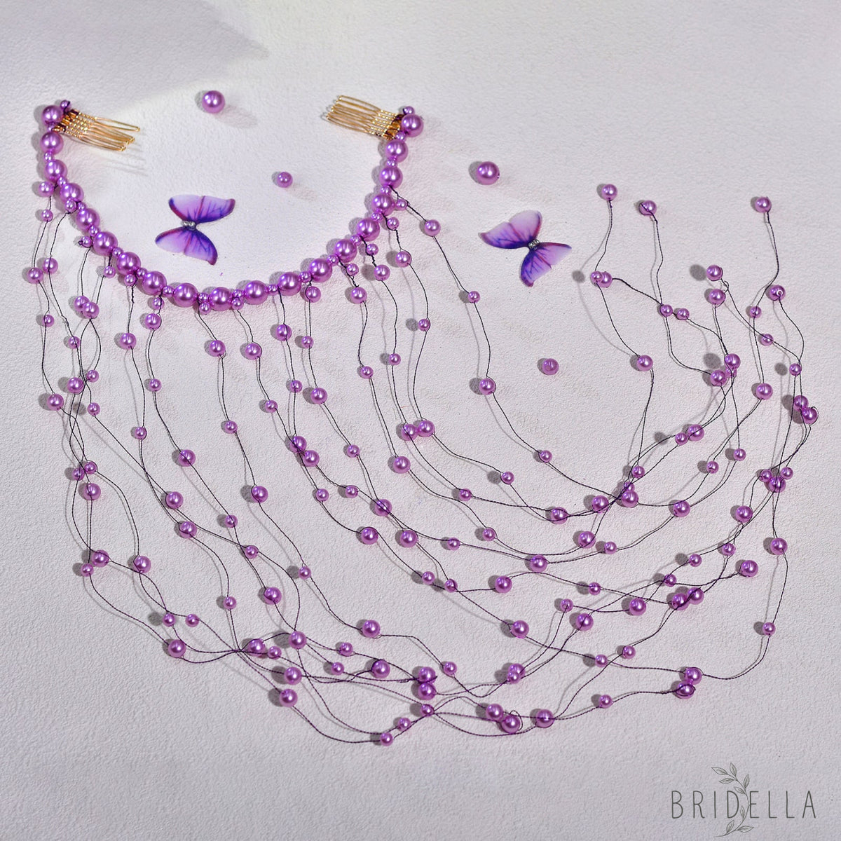 Pearl Tassel Bridal Hair Comb French Wedding Hair Accessories - Bridella BYXA171