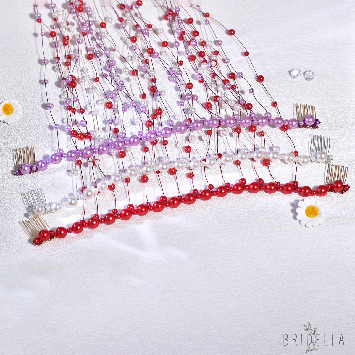 Pearl Tassel Bridal Hair Comb French Wedding Hair Accessories - Bridella BYXA171