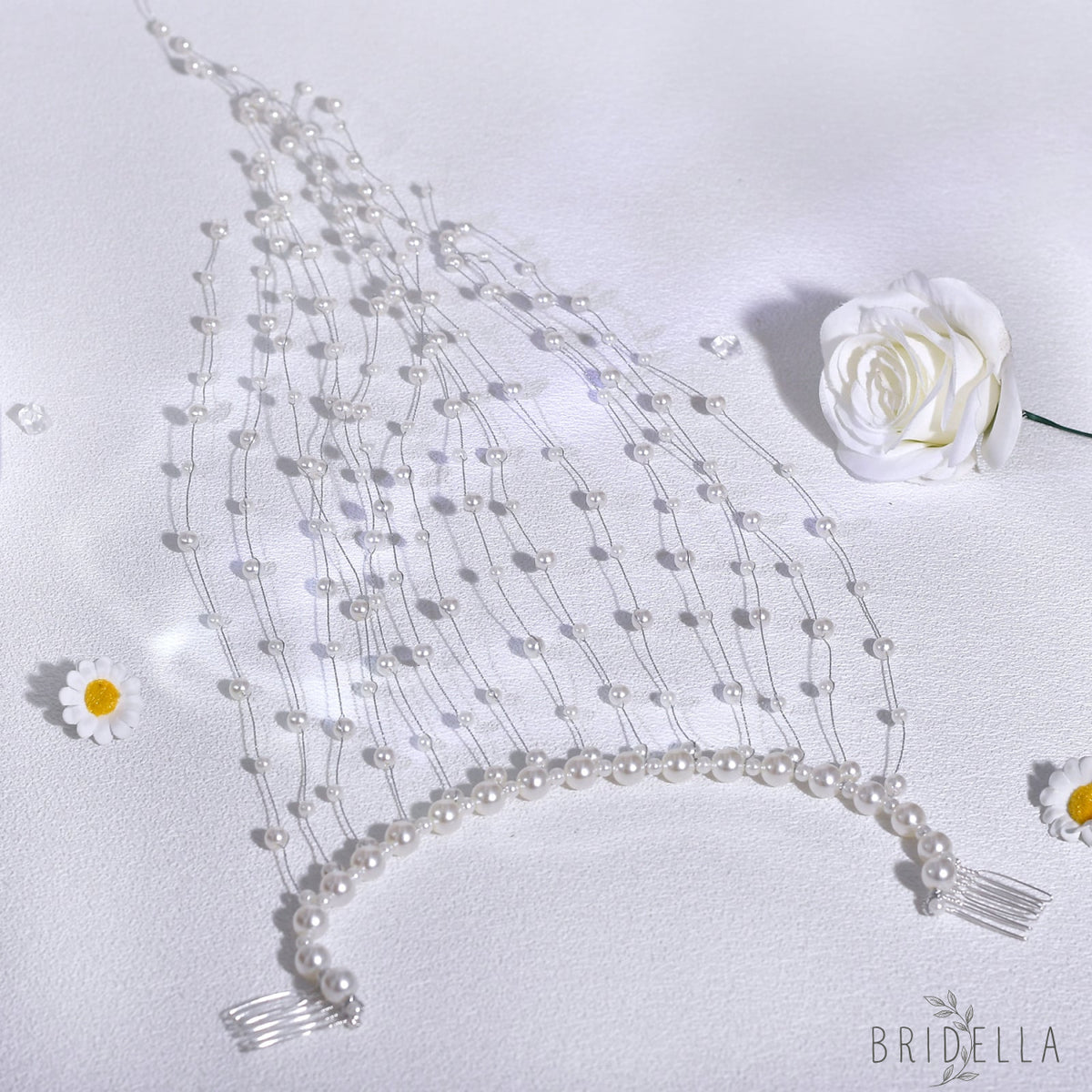 Pearl Tassel Bridal Hair Comb French Wedding Hair Accessories - Bridella BYXA171