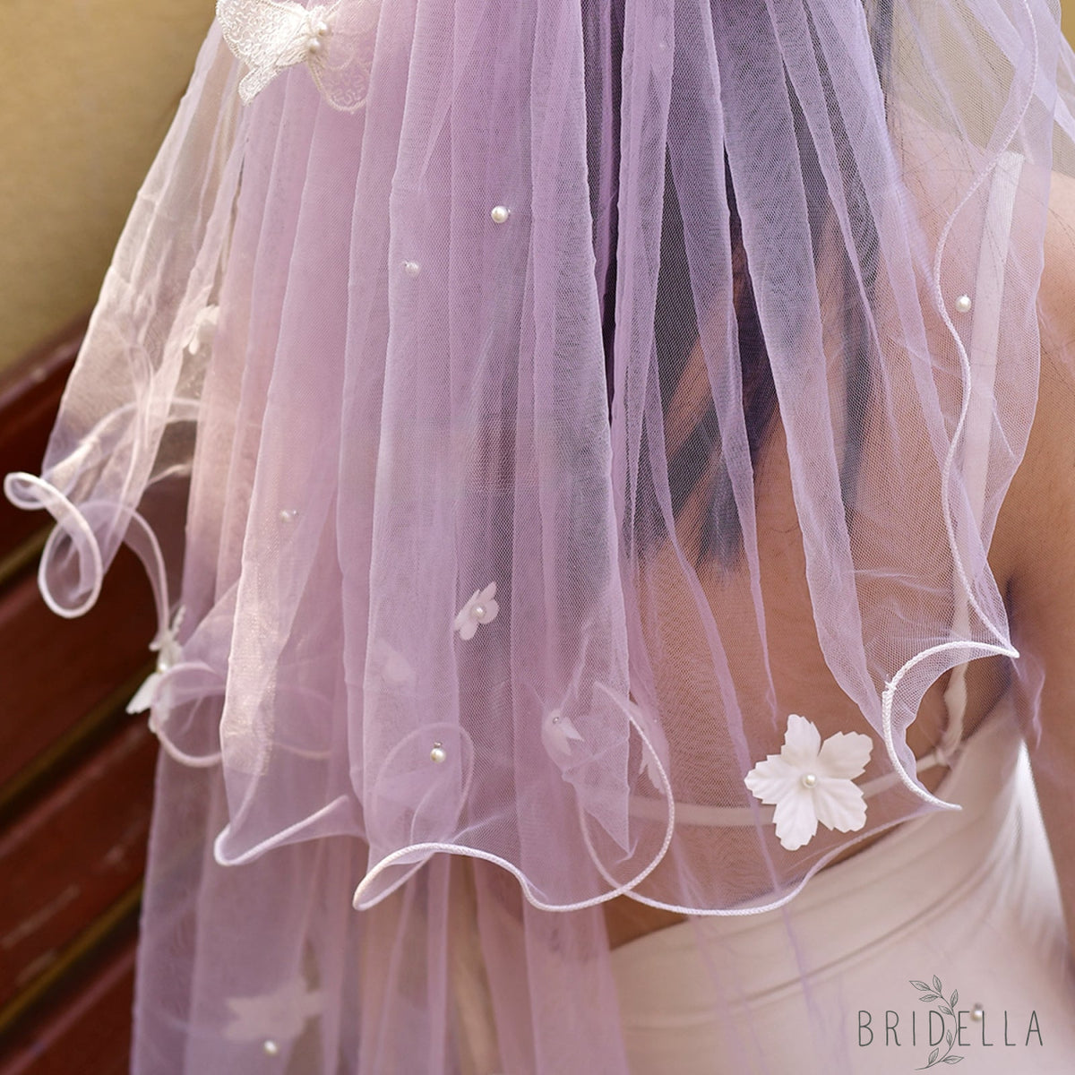 M173-ZYI purple mesh veil