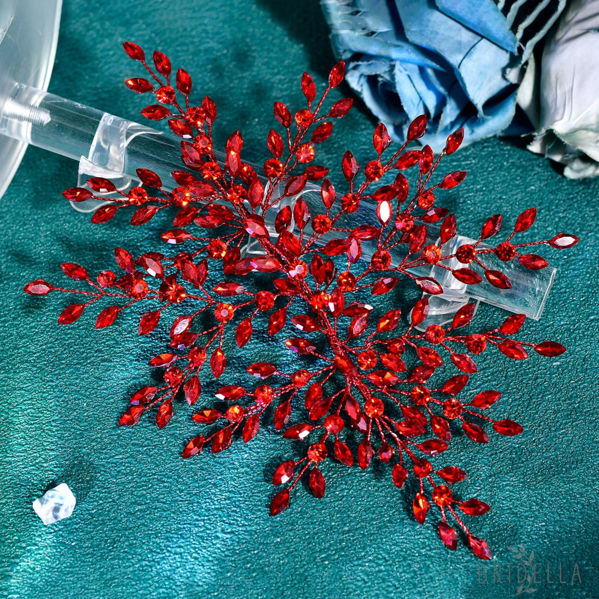 BHP853-Red red rhinestone tiara