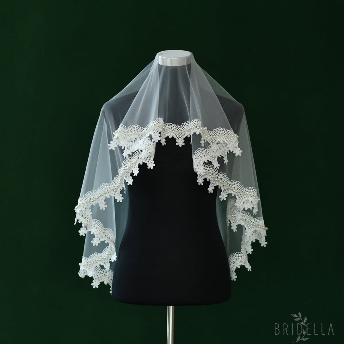 M98-I red pearl lace hair comb