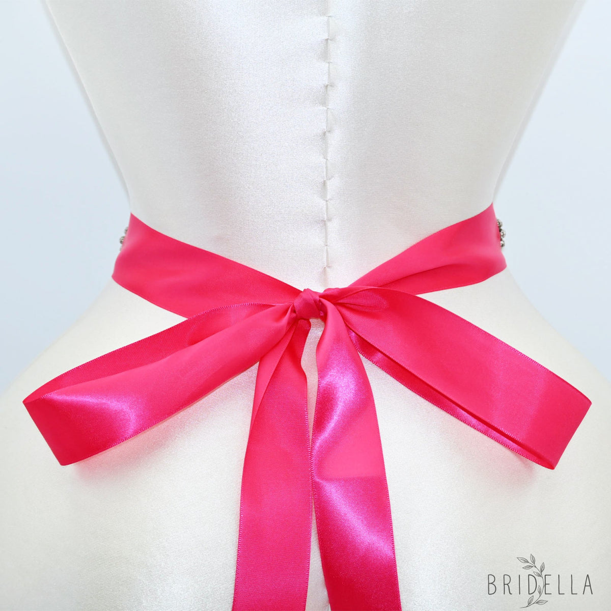 Red Rhinestone Bridal Sash Wedding Dress Belt – Bridella BS120 - Red - Belts