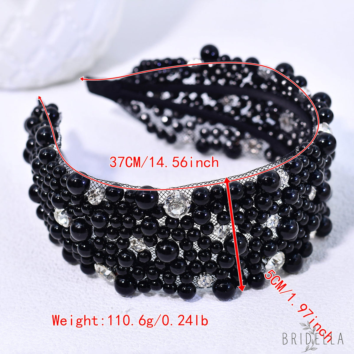 Retro Pearl Rhinestone Bridal Headband Party Hair Accessories - Bridella BYXA210