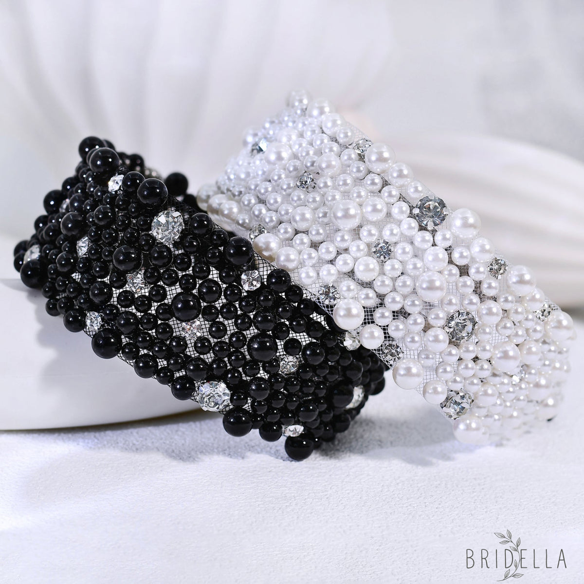 Retro Pearl Rhinestone Bridal Headband Party Hair Accessories - Bridella BYXA210