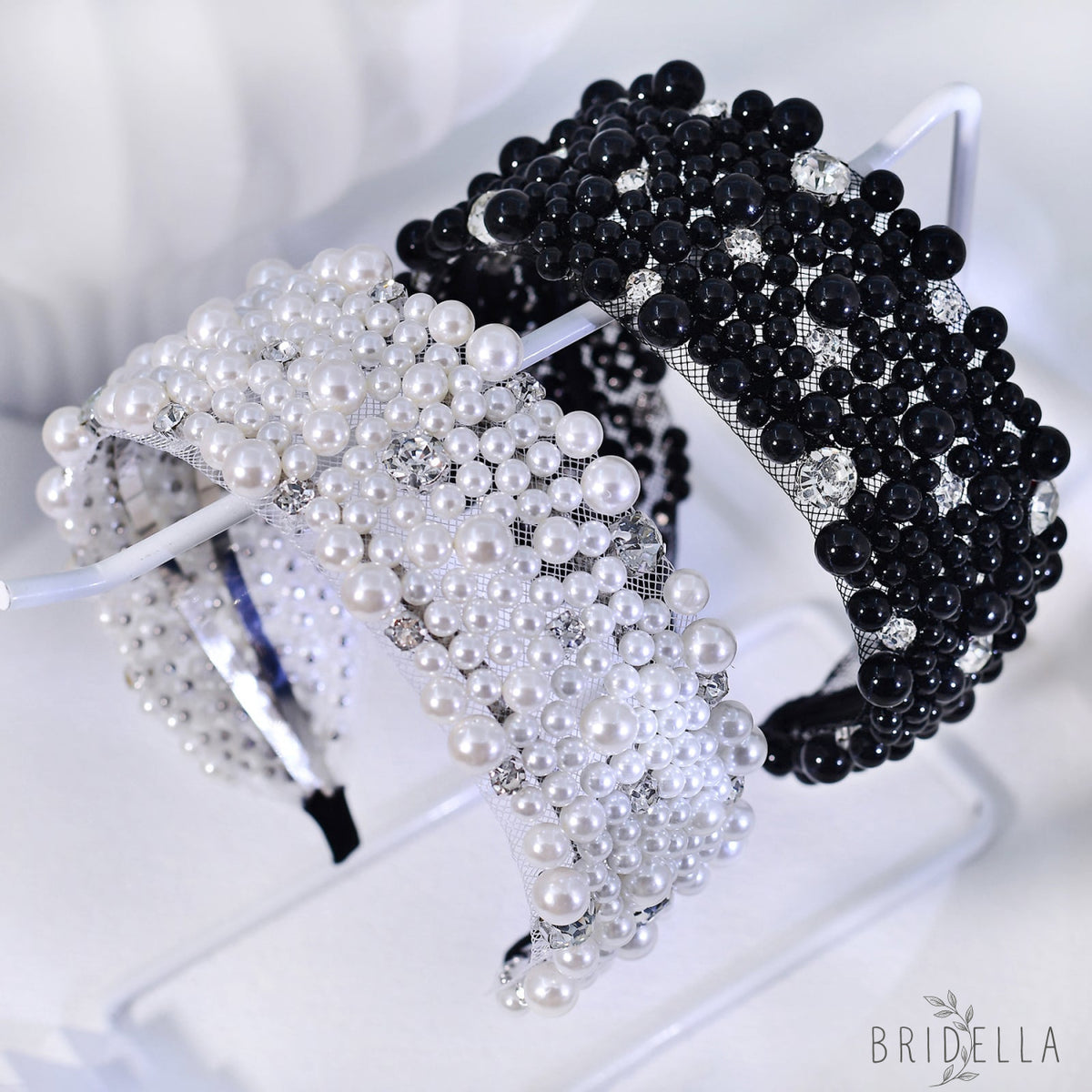 Retro Pearl Rhinestone Bridal Headband Party Hair Accessories - Bridella BYXA210