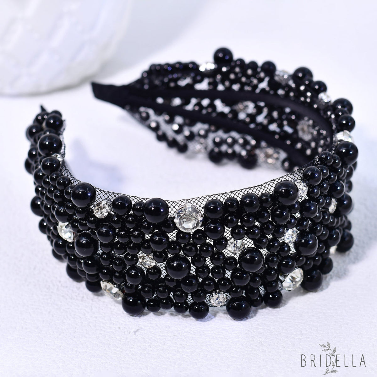 Retro Pearl Rhinestone Bridal Headband Party Hair Accessories - Bridella BYXA210