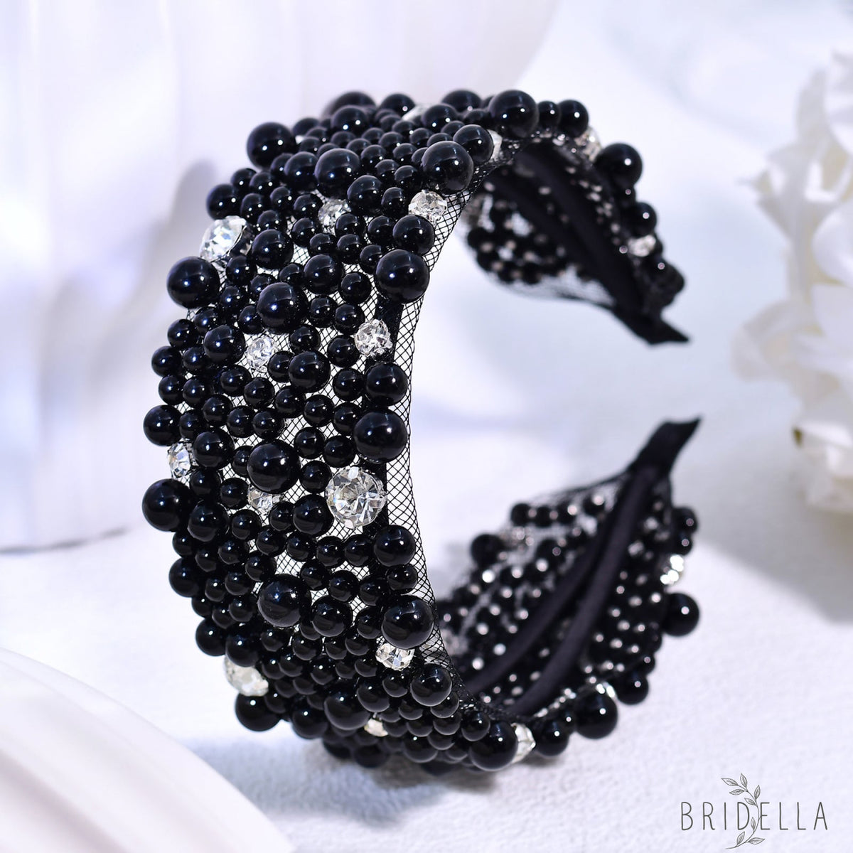 Retro Pearl Rhinestone Bridal Headband Party Hair Accessories - Bridella BYXA210