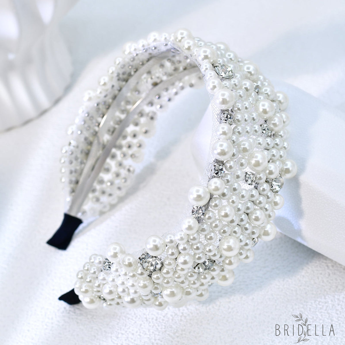 Retro Pearl Rhinestone Bridal Headband Party Hair Accessories - Bridella BYXA210