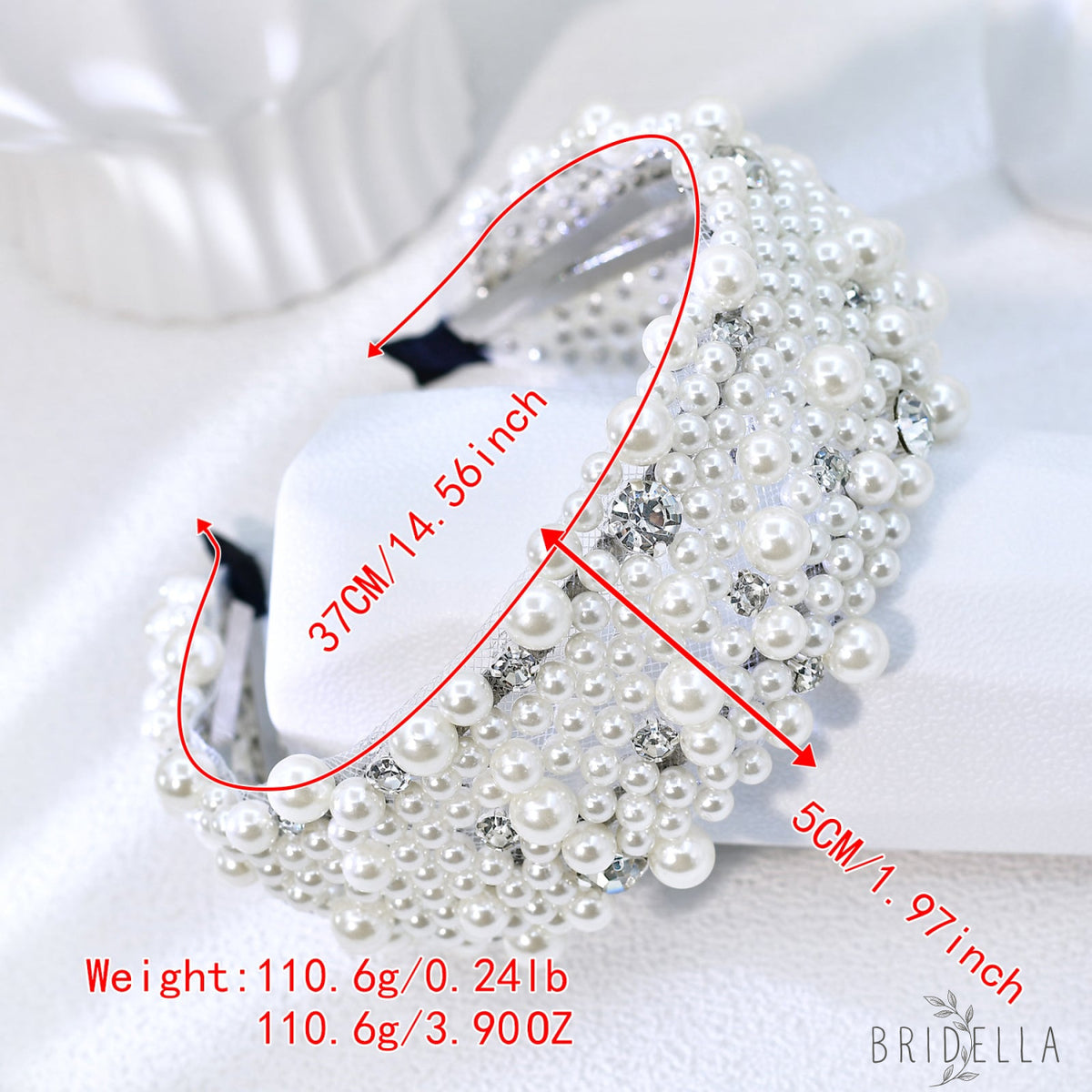 Retro Pearl Rhinestone Bridal Headband Party Hair Accessories - Bridella BYXA210
