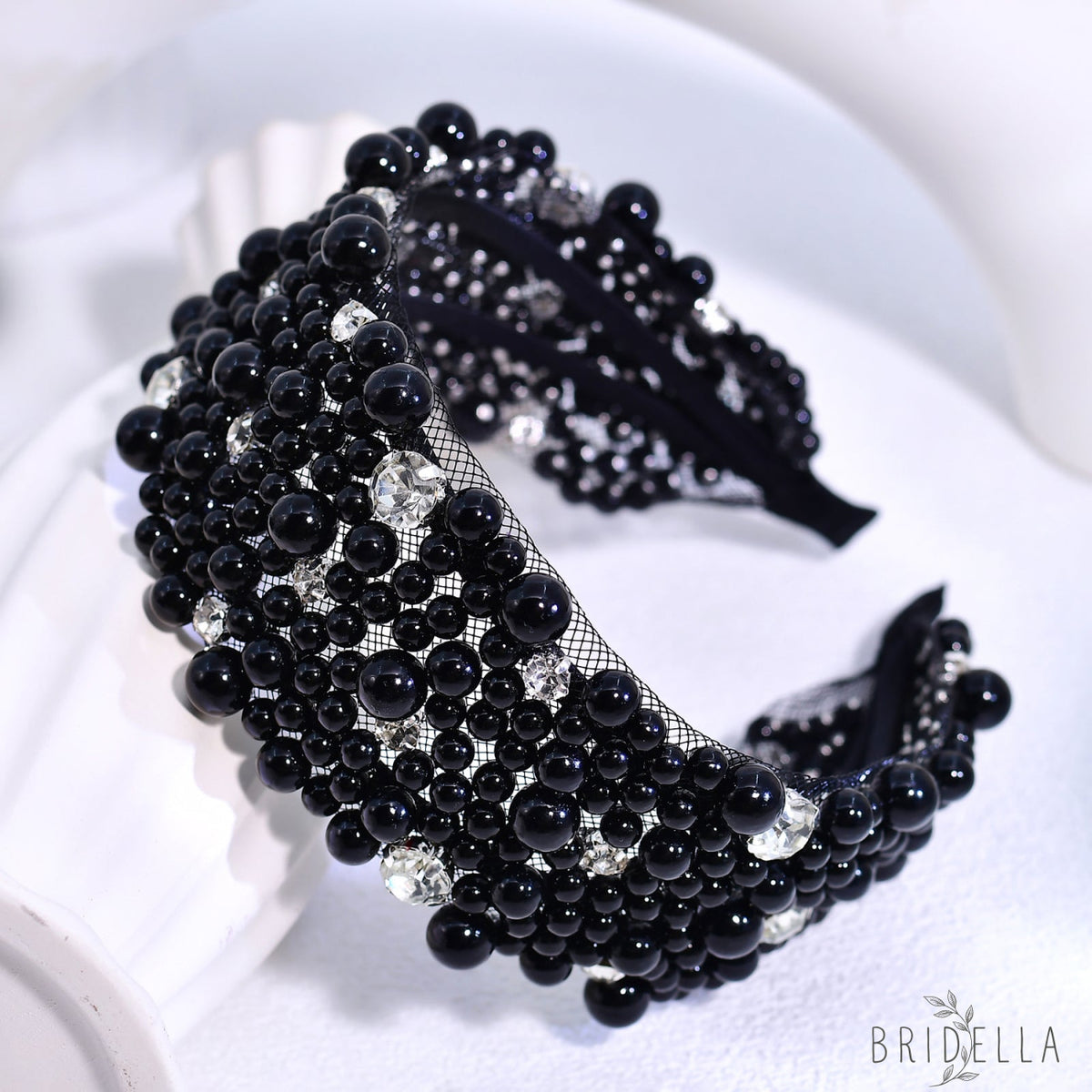 Retro Pearl Rhinestone Bridal Headband Party Hair Accessories - Bridella BYXA210