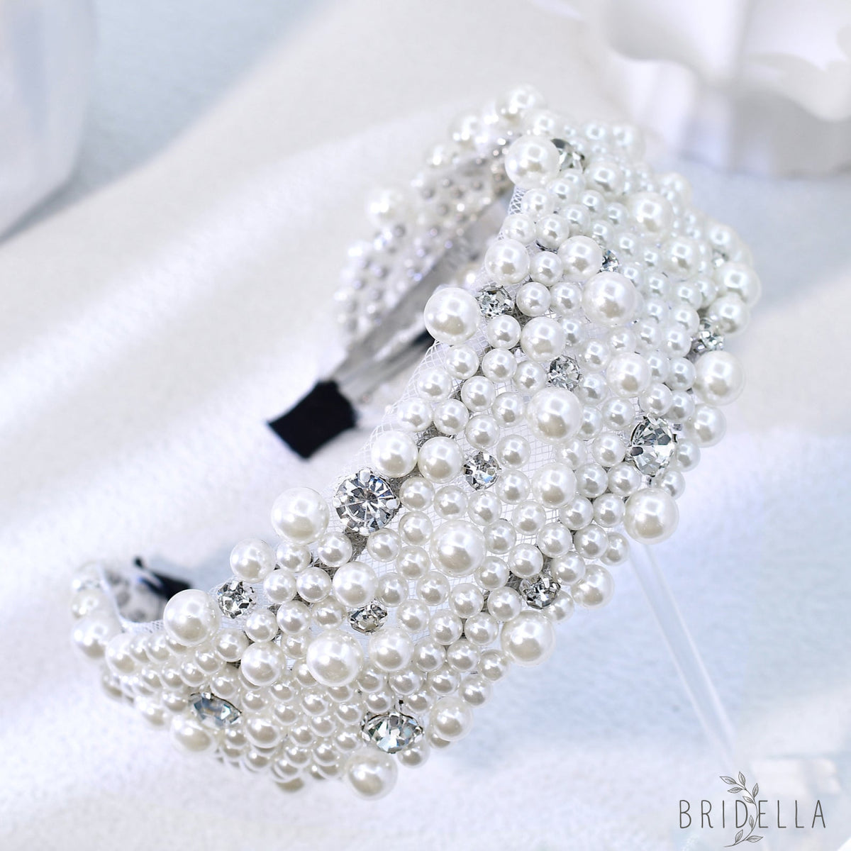 Retro Pearl Rhinestone Bridal Headband Party Hair Accessories - Bridella BYXA210 - IVONY