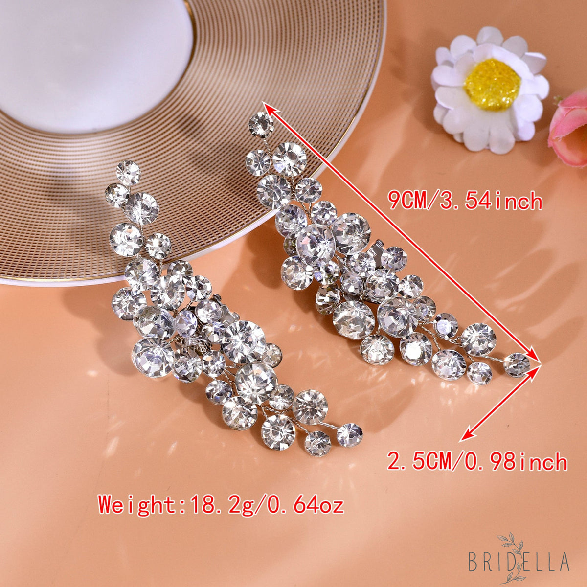 Rhinestone Bridal Shoe Clips Wedding Heel Decoration - Bridella BHX60 - White